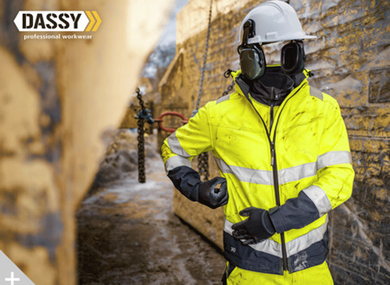 DASSY Malaga 300329 Hi-Vis Softshell Work Jacket Various Colours - HI-VIS JACKETS & COATS