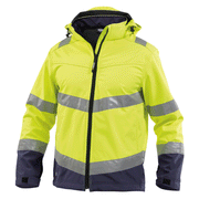DASSY Malaga 300329 Hi-Vis Softshell Work Jacket Various Colours - HI-VIS JACKETS & COATS