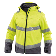 DASSY Malaga 300329 Hi-Vis Softshell Work Jacket Various Colours - HI-VIS JACKETS & COATS