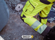 DASSY Odessa 200984 Hi-Vis Kneepad Multi-Pocket Trousers Orange - HI-VIS TROUSERS