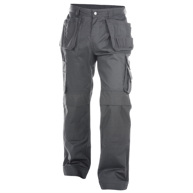 DASSY Oxford 200444 Kneepad Holster Pocket Work Trousers Grey - KNEE PAD TROUSERS