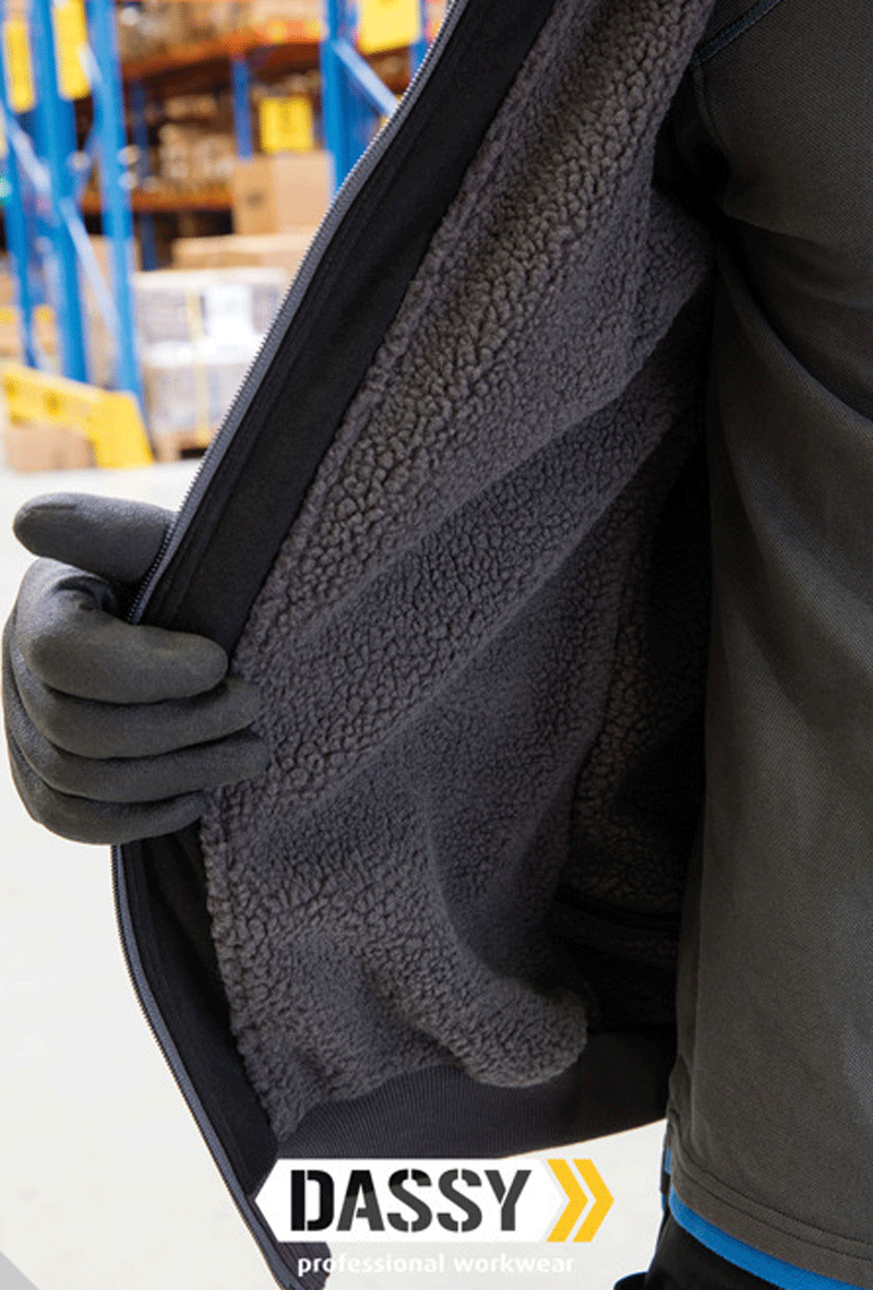 DASSY Pulse 300400 Fleece Lined Sweatshirt Jacket Various Colours - JACKETS & COATS