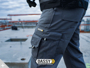 DASSY Seattle 200428 Multi-Pocket Holster Pocket Kneepad Trousers Khaki - KNEE PAD TROUSERS