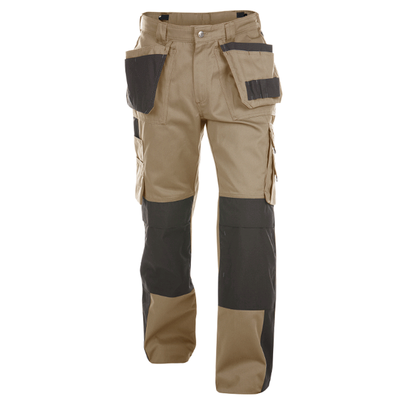 DASSY Seattle 200428 Multi-Pocket Holster Pocket Kneepad Trousers Khaki - KNEE PAD TROUSERS
