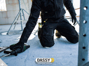 DASSY Stark 200721 Multi Pocket Canvas Work Trousers Olive Green - BASIC & REAPER TROUSERS