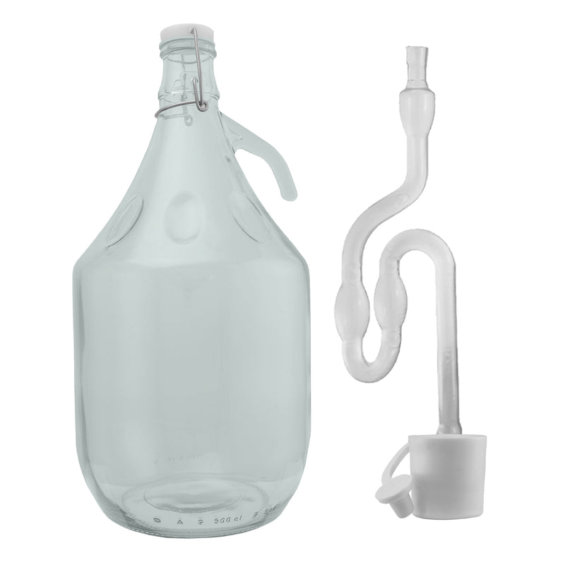 Glass Demijohn 5L 6 Pack Swing Top Cap, Airlock, Bung & Tube - Arts & Entertainment > Hobbies & Creative Arts > Homebrewing & Winemaking Supplies Costwise Home Brewing