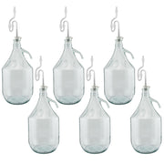 Glass Demijohn 5L 6 Pack Plain With Airlock & Bung - Arts & Entertainment > Hobbies & Creative Arts > Homebrewing & Winemaking Supplies Costwise Home Brewing