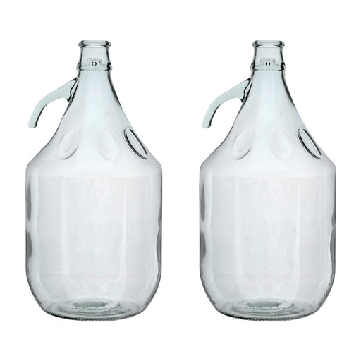 Glass Demijohn 5L 2 Pack Plain - Arts & Entertainment > Hobbies & Creative Arts > Homebrewing & Winemaking Supplies Costwise Home Brewing