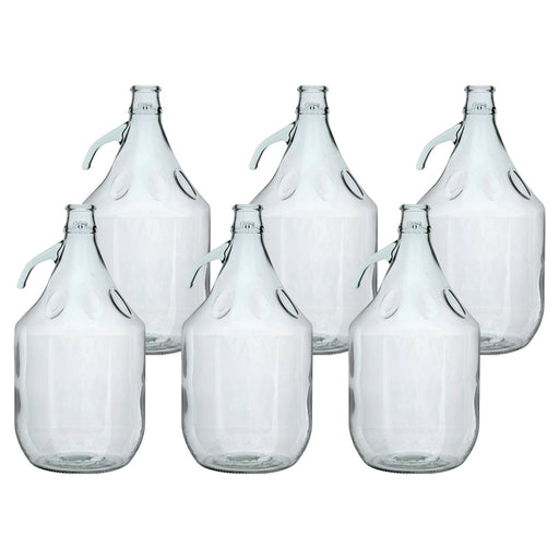 Glass Demijohn 5L 6 Pack Plain - Arts & Entertainment > Hobbies & Creative Arts > Homebrewing & Winemaking Supplies Costwise Home Brewing