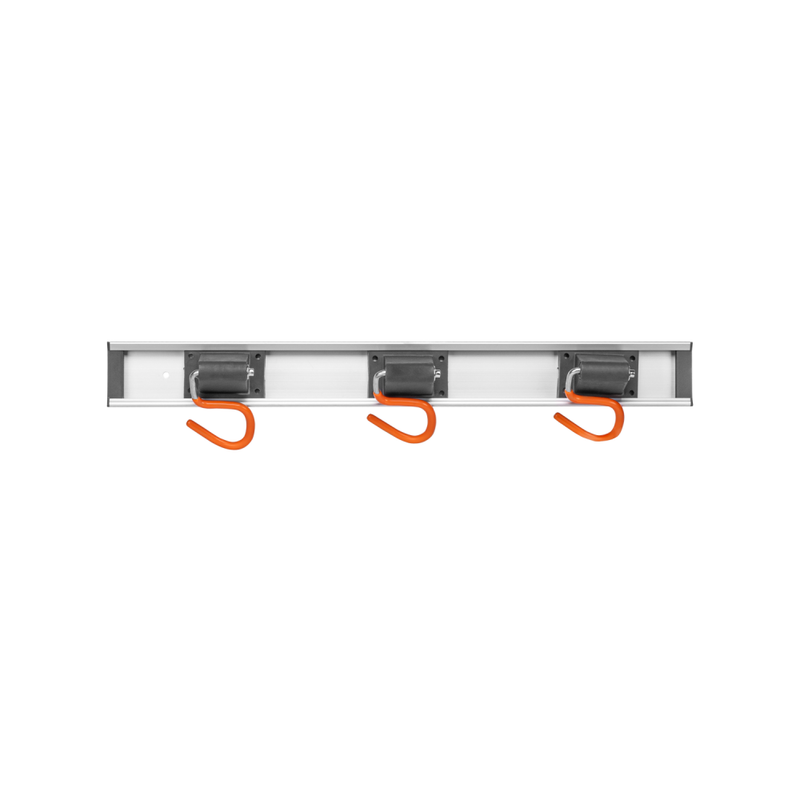 Wall Mount Tool Rack Rail with 3 x S Hanging Hooks - Garden tools & Accesories