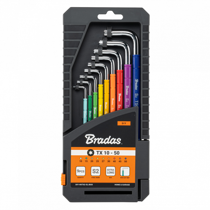 Set of TORX Star Keys TX, Extra Long, 10-50 (9 pcs) - Hardware > Tools Garden tools & Accesories