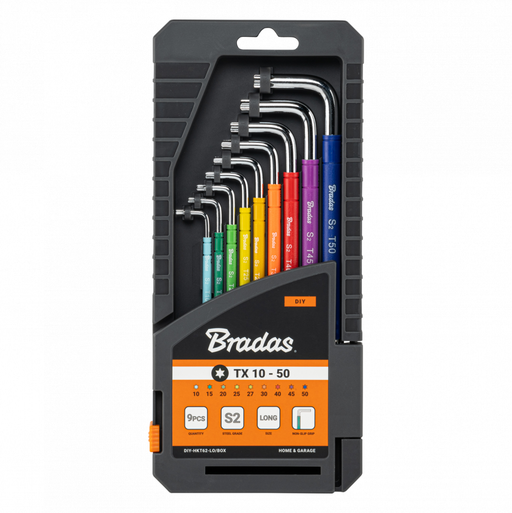 Set of TORX Star Keys TX, Long, 10-50 (9 pcs) - Hardware > Tools > Tool Keys Garden tools & Accesories