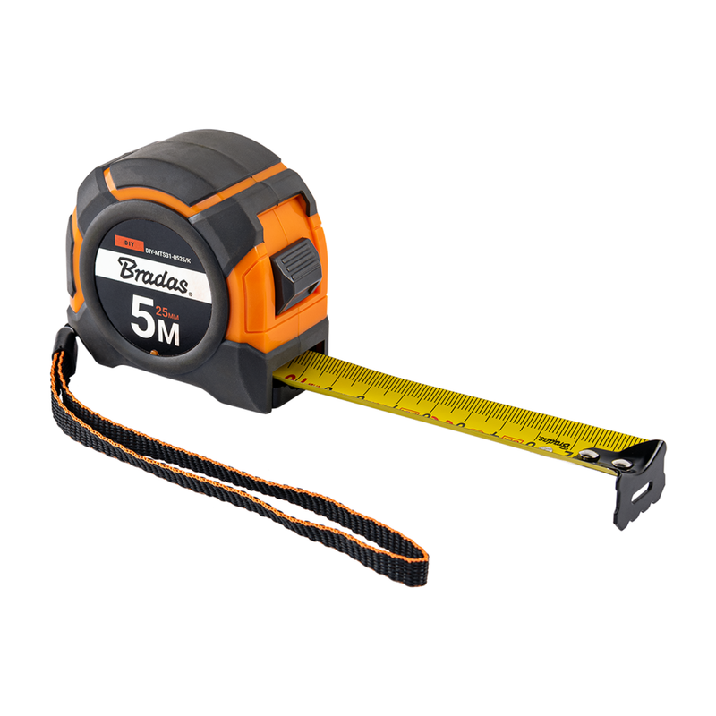 Snap Tape Measure 25mm Wide with Belt Clip (5m-10m) - Hardware > Tools > Measuring Tools & Sensors > Tape Measures Garden tools & Accesories