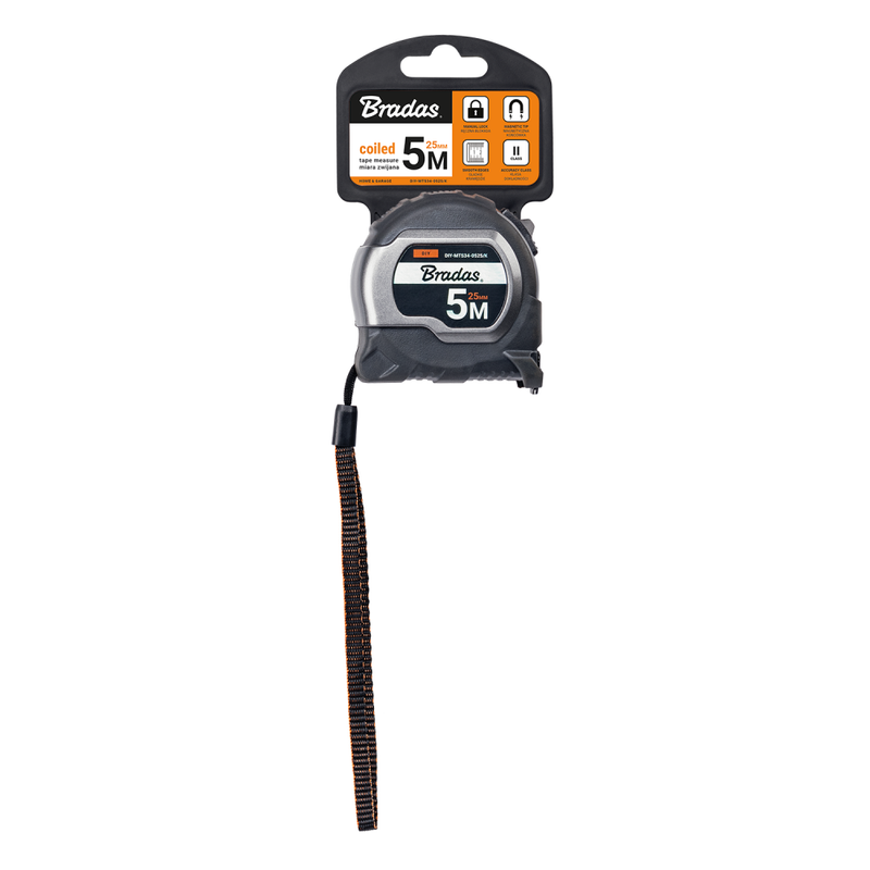 COAL Tape Measure 25mm Wide with Magnetic Tip and Belt Clip (5m-8m) - Hardware > Tools > Measuring Tools & Sensors > Tape Measures Garden tools & Accesories