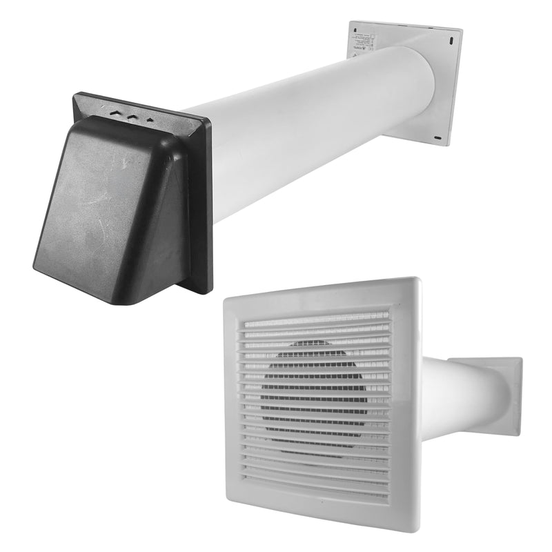 Through Wall Ventilation Kit DL0163 Louvre Vent with Graphite External Vent - OTHER