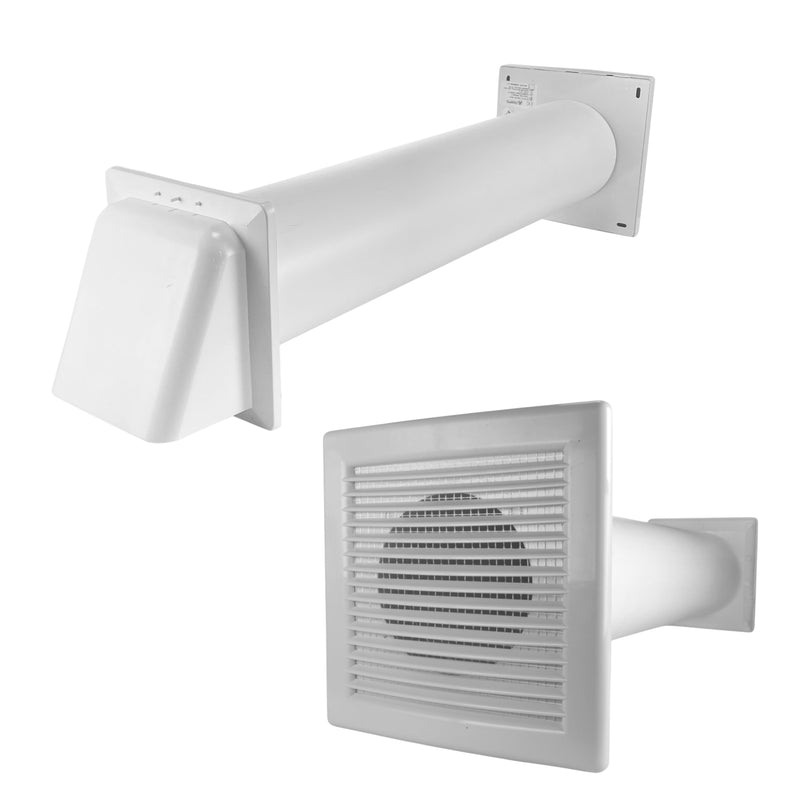 Through Wall Ventilation Kit DL0163 Louvre Vent with White External Vent - OTHER