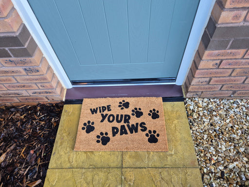 Doormat 60cm x 40cm - 'Wipe Your Paws' (D2) - Absorbent Coir Mat for Indoor/Outdoor - Home & Garden > Decor > Door Mats Garden watering