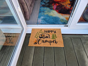 Doormat 60cm x 40cm - 'Happy Camper' - Absorbent Coir Mat for Indoor/Outdoor - Home & Garden > Decor > Door Mats Garden watering
