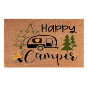 Doormat 60cm x 40cm - 'Happy Camper' - Absorbent Coir Mat for Indoor/Outdoor - Home & Garden > Decor > Door Mats Garden watering