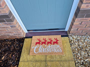 Doormat 60cm x 40cm - 'Merry Christmas' (Red/Silver) - Absorbent Coir Mat for Indoor/Outdoor - Home & Garden > Decor > Door Mats Garden watering