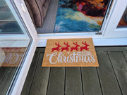 Doormat 60cm x 40cm - 'Merry Christmas' (Red/Silver) - Absorbent Coir Mat for Indoor/Outdoor - Home & Garden > Decor > Door Mats Garden watering