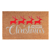 Doormat 60cm x 40cm - 'Merry Christmas' (Red/Silver) - Absorbent Coir Mat for Indoor/Outdoor - Home & Garden > Decor > Door Mats Garden watering