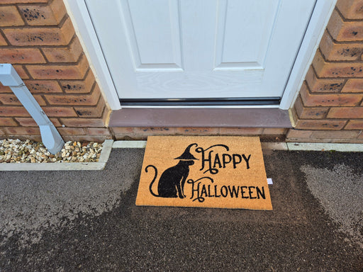 Doormat 60cm x 40cm - 'Happy Halloween' - Absorbent Coir Mat for Indoor/Outdoor - Home & Garden > Decor > Door Mats Garden watering