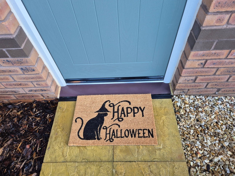 Doormat 60cm x 40cm - 'Happy Halloween' - Absorbent Coir Mat for Indoor/Outdoor - Home & Garden > Decor > Door Mats Garden watering