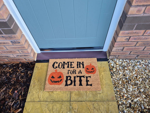 Doormat 60cm x 40cm - 'Come In For A Bite' - Absorbent Coir Mat for Indoor/Outdoor - Home & Garden > Decor > Door Mats Garden watering
