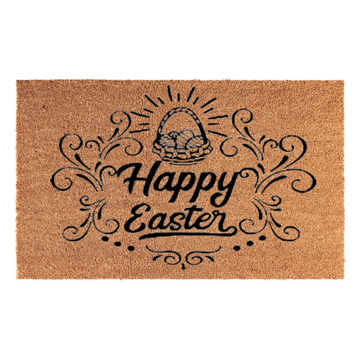 Doormat 60cm x 40cm - 'Happy Easter' - Absorbent Coir Mat for Indoor/Outdoor - Home & Garden > Decor > Door Mats Garden watering