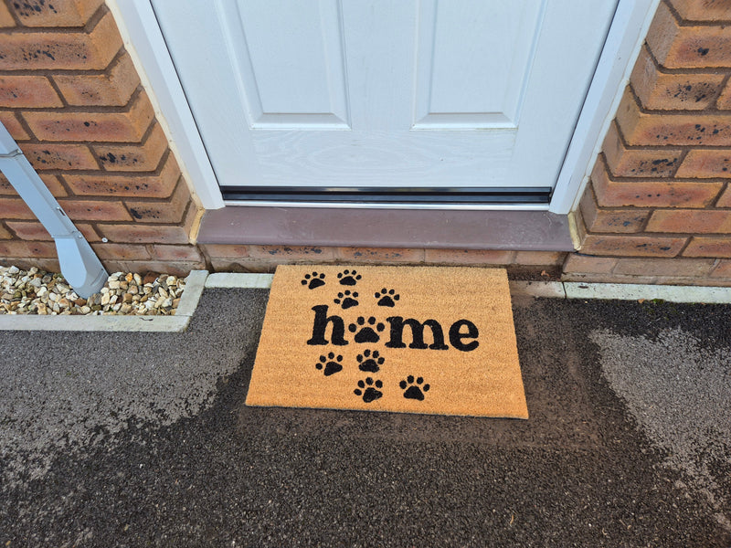 Doormat 60cm x 40cm - 'Home' (Paws) - Absorbent Coir Mat for Indoor/Outdoor - Home & Garden > Decor > Door Mats Garden watering