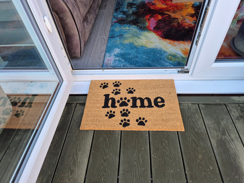 Doormat 60cm x 40cm - 'Home' (Paws) - Absorbent Coir Mat for Indoor/Outdoor - Home & Garden > Decor > Door Mats Garden watering