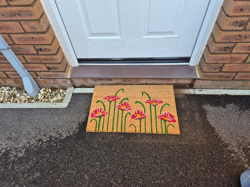 Doormat 60cm x 40cm - Poppy - Absorbent Coir Mat for Indoor/Outdoor - Home & Garden > Decor > Door Mats Garden watering