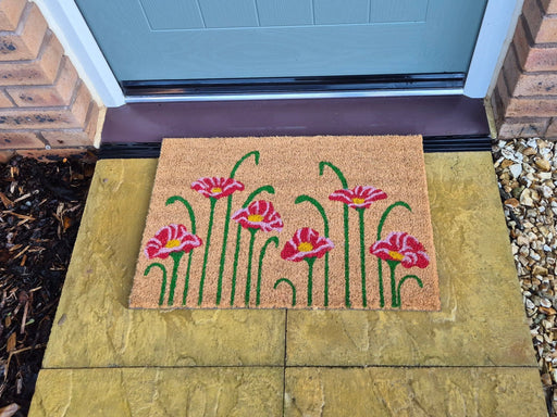 Doormat 60cm x 40cm - Poppy - Absorbent Coir Mat for Indoor/Outdoor - Home & Garden > Decor > Door Mats Garden watering