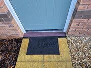 Rubber Doormat 60cm x 40cm - 'Welcome' (Small Flowers) - Absorbent Coir Mat for Indoor/Outdoor - Home & Garden > Decor > Door Mats Garden watering
