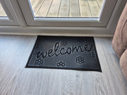 Rubber Doormat 60cm x 40cm - 'Welcome' (Small Flowers) - Absorbent Coir Mat for Indoor/Outdoor - Home & Garden > Decor > Door Mats Garden watering
