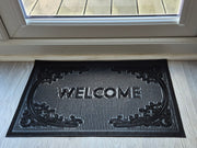 Rubber Doormat 60cm x 40cm - 'Welcome' (D2) - Absorbent Coir Mat for Indoor/Outdoor - Home & Garden > Decor > Door Mats Garden watering