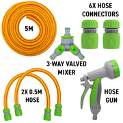 Dog Shower Mix Hot/Cold Water Yellow/Lime with Valves - Animals & Pet Supplies