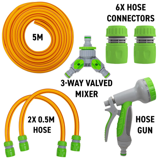 Dog Shower Mix Hot/Cold Water Yellow/Lime with Valves - Animals & Pet Supplies