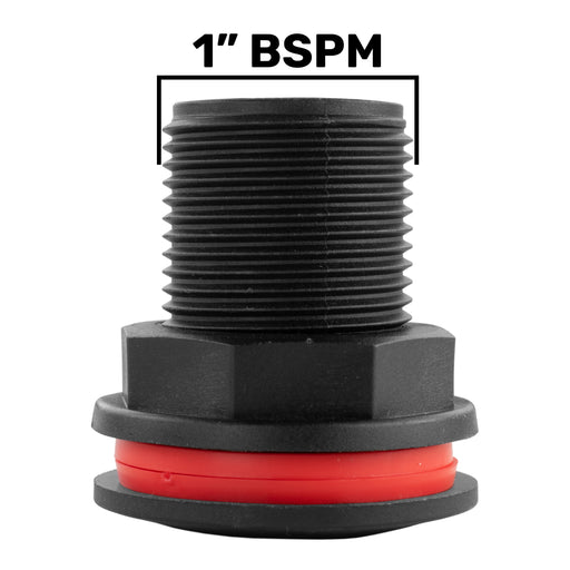 Bulkhead Drain Plug 1" BSP with Male Outlet - Home & Garden > Lawn & Garden Tech Hose & Fittings