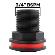 Bulkhead Drain Plug 3/4" BSP With Male Outlet - Home & Garden > Lawn & Garden Tech Hose & Fittings
