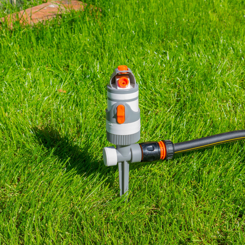2-Pattern Gear Drive Sprinkler White Line - Home & Garden > Lawn & Garden > Watering & Irrigation > Sprinklers & Sprinkler Heads > Sprinklers Garden watering