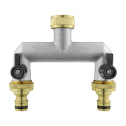 Wall Flange Kit 20mm MDPE - Double Tap with Triple Outlet - Home & Garden > Lawn & Garden Tech Hose & Fittings