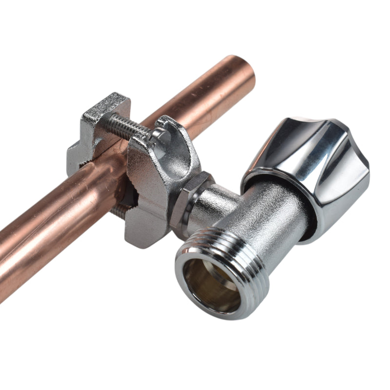 Polished Brass 13mm Barb Tap FULL Connection Kit - Garden watering