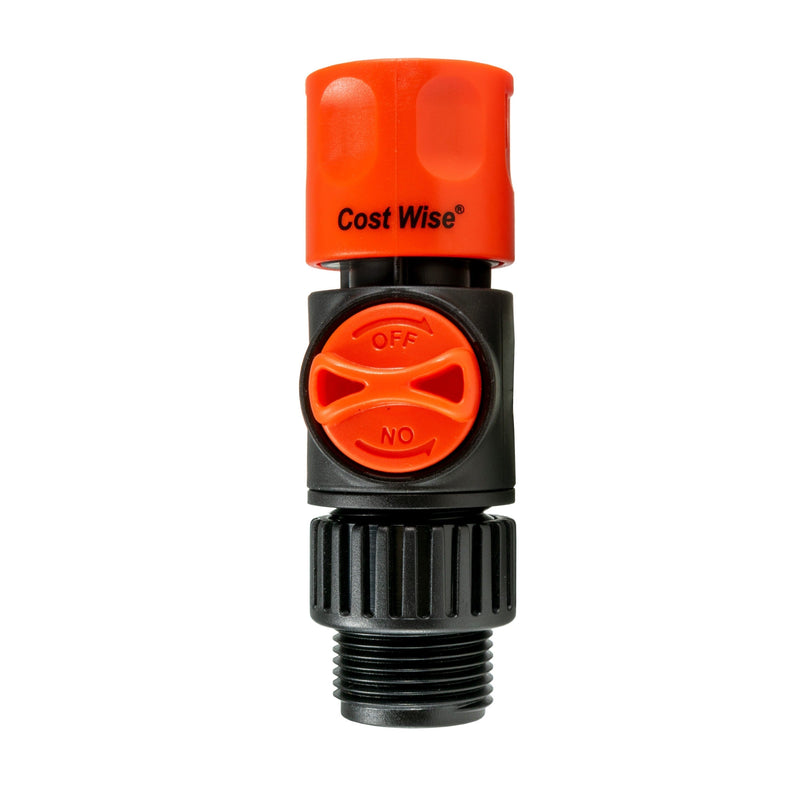 Cost Wise Female Connector with Valve and 3/4" BSPM Inlet - Home & Garden > Lawn & Garden Garden watering