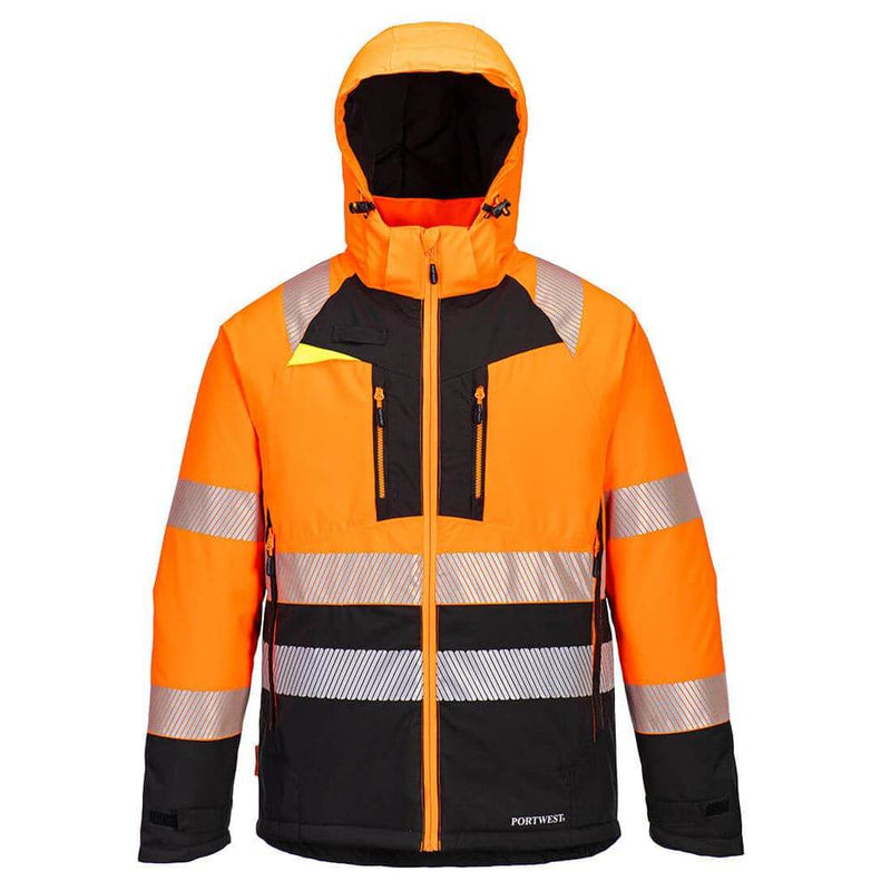 Portwest DX430 DX4 Hi-Vis Class 2 Waterproof Winter Jacket - WATERPROOF JACKETS & SUITS