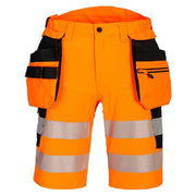 Portwest DX446 DX4 Hi-Vis Detachable Holster Pocket 4-Way Stretch Shorts - SHORTS