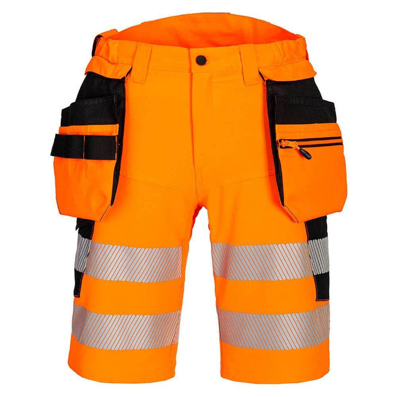 Portwest DX446 DX4 Hi-Vis Detachable Holster Pocket 4-Way Stretch Shorts - SHORTS