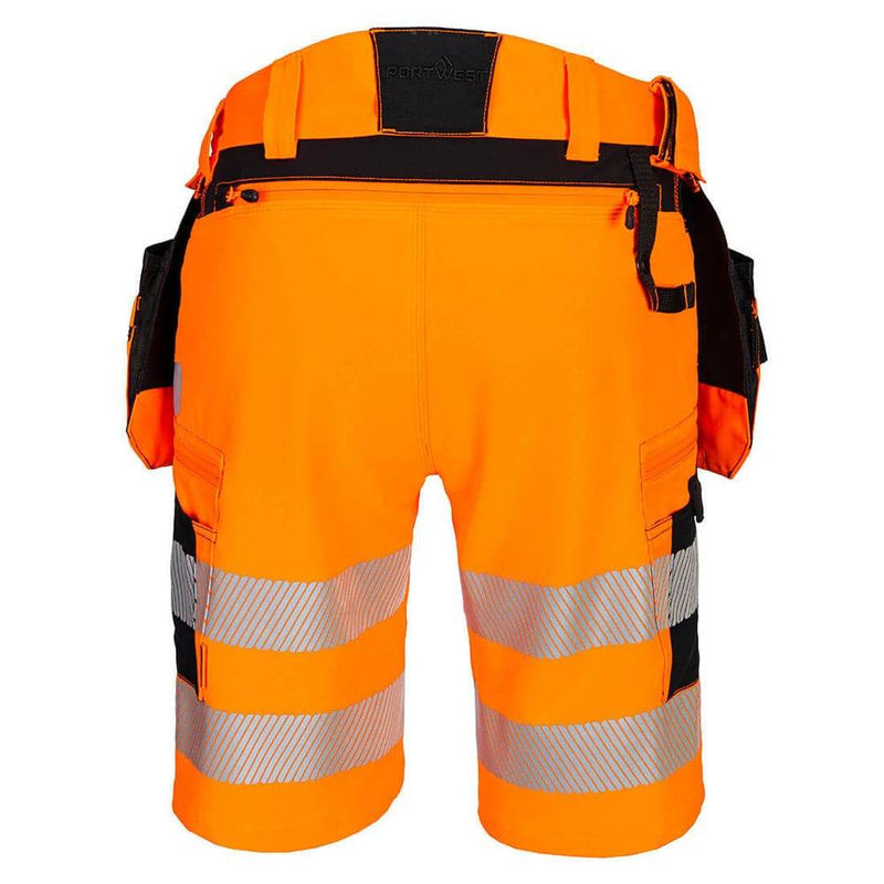Portwest DX446 DX4 Hi-Vis Detachable Holster Pocket 4-Way Stretch Shorts - SHORTS