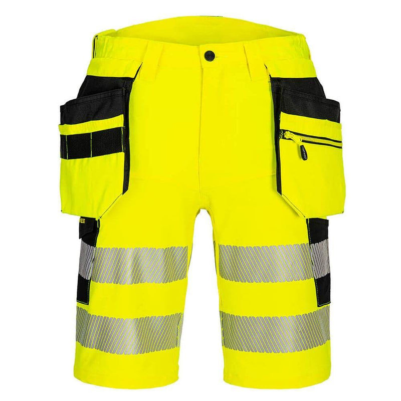 Portwest DX446 DX4 Hi-Vis Detachable Holster Pocket 4-Way Stretch Shorts - SHORTS